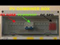 PV fuse DC SPD DC air breaker and combiner box for OFF GRID solar system design and wiring