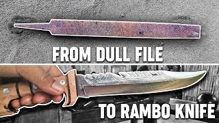 I Turn Old File/Kikil into Small Rambo Knife | Aurora PH #ramboknife #knifemaking  #ironworks