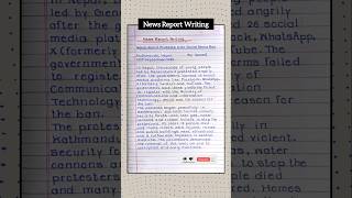 News Report Writing in English | How to Write News report writing class 10th | #shorts