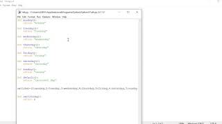 Python switch case implementation by using Dictionary