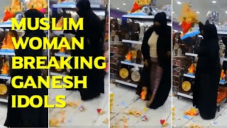 Muslim Woman Breaking Idols of Ganesha in Bahrain