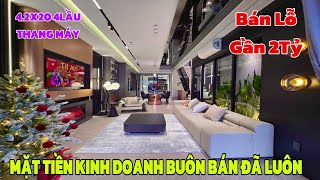 Bán nhà Gò Vấp | Nhà mặt tiền 4.2 x 20m 4 lầu Thang Máy bán lỗ 2 tỷ buôn bán kinh doanh đã đời luôn