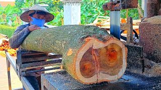 TERIMA JADI‼️Kayu Akasia Tua Di Rajang Gergaji Bandsaw Rakitan