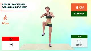 5 DAY FULL BODY FAT BURN   WORKOUT ROUTINE AT HOME/5 დღიანი მთლიანი სხეულის ცხიმის წვა   ვარჯიშის