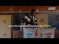 watch emmerson mnangagwa declared winner in disputed zimbabwe election