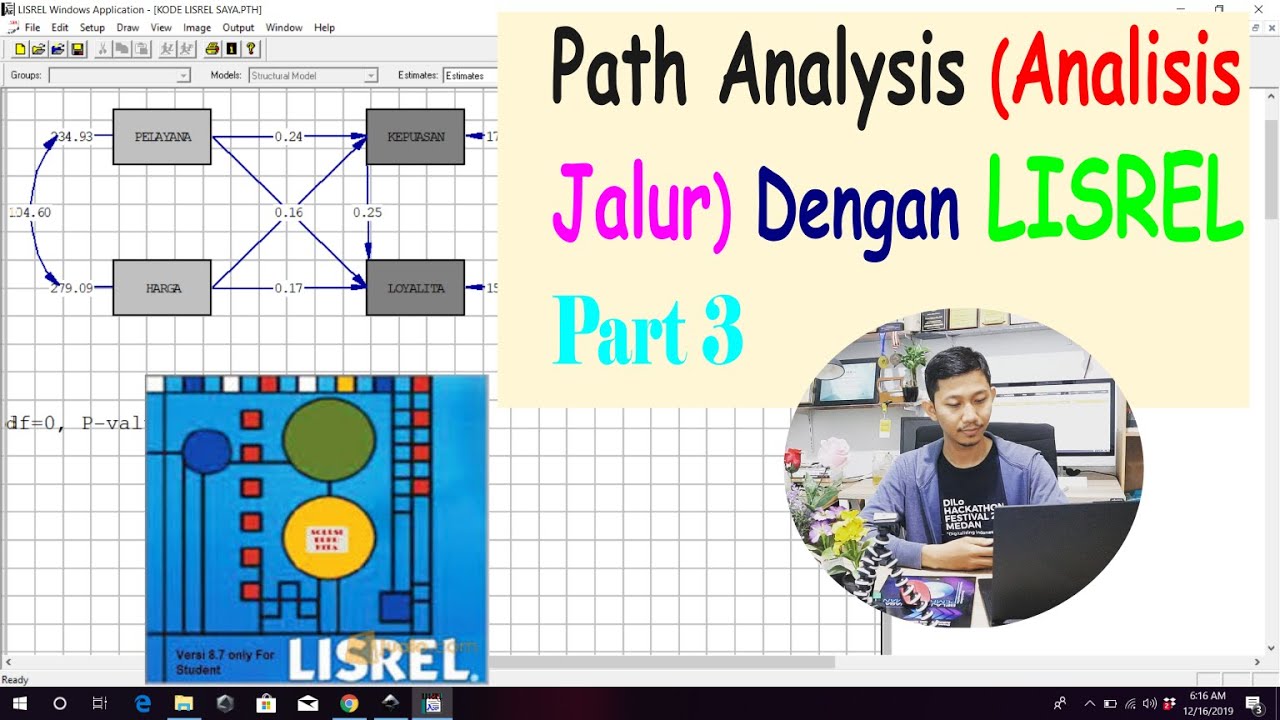 Analisis Jalur Path Analysis Dengan LISREL, Part 3 - YouTube