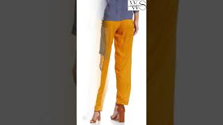 WowSilao Women's Straight Fit Relaxed Light Mustard Pants #wowsilao #trending #Ladiespant #shorts