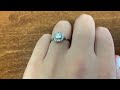 0.50 asscher cut diamond ring henlow ring hand video