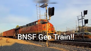 BNSF Geo Train Rolls through Fullerton, CA!!