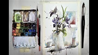 Watercolor Flowers Painted Rapidly and using Fresh Colors - with Chris Petri
