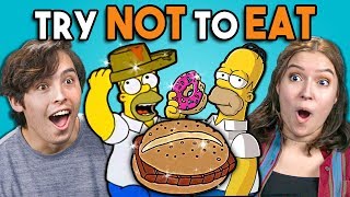 Try Not To Eat Challenge - Simpsons Food | People Vs. Food