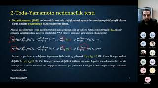 Dr  Uğur Korkut Pata Zaman Serilerinde Nedensellik Analizleri - Biga İİBF Sanal Eğitim Akademisi