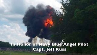 Fatal Blue Angels Crash - F18 Pilot Capt Jeff Kuss Honor Flight Smyrna TN Taps Missing Man Formation