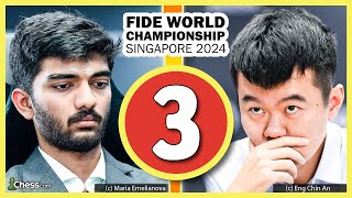 Schach-WM 2024 Partie 3 | Ding Liren vs. Gukesh D.