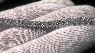 Jewelure  Sterling Silver Aarow Link VVS Lab Made Simulated Diamond Bracelet