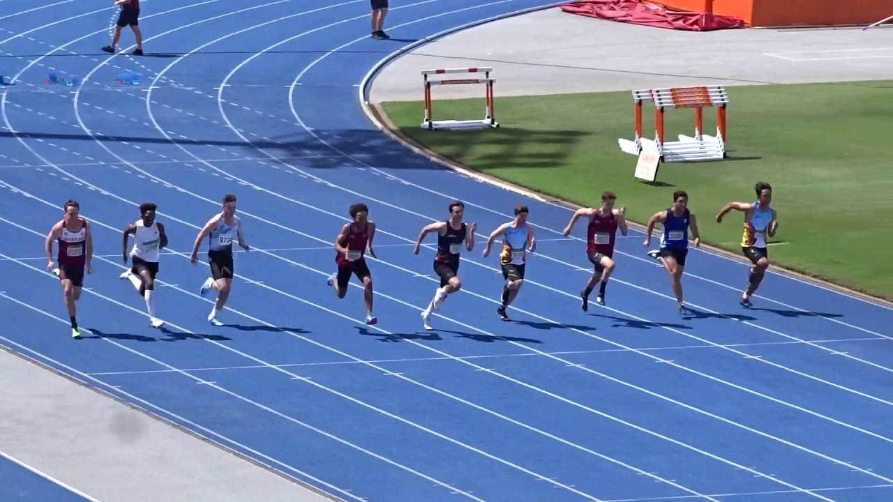 100m U17yrs Boys Final, QLD Athletics Championships, QSAC, Brisbane 7 ...