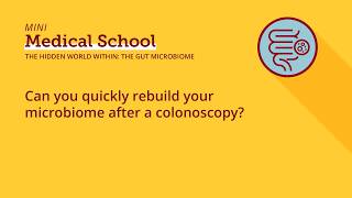 Can you quickly rebuild your microbiome after a colonoscopy?
