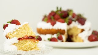 Classic Victoria Sponge Cake Light Fluffy Step By Step