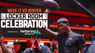 Week 17 vs Broncos | Locker Room Celebration