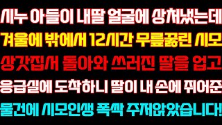 [반전 신청사연] 시누 아들이 내딸 얼굴에 상처냈는데 겨울에 밖으로 내쫓은 시모 딸이 내손에 쥐여준 물건에 시모인생 폭싹 주저앉는데/실화사연/사연낭독/라디오드라마/라디오/사이다썰