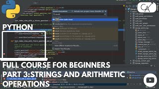 Python For Beginners - Part 3, Strings and Arithmetic Operations || Bonus in the end! #python