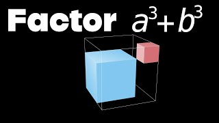 Factor a Sum of Two Cubes (visual proof without words)