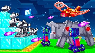 1,000 ROBOTS vs PRO MINECRAFT BUNKER!