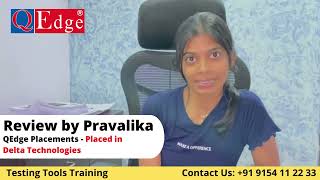 #Testing #Tools Training & Placement Institute Review by Pravalika |  @QEdgeTech  Hyderabad Ameerpet