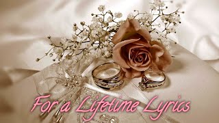 FOR A LIFETIME LYRICS | RYANN DARLING FT. CORY ARD | WEDDING SONG NO COPYRIGHT