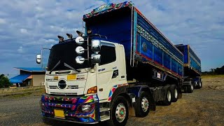 รถพ่วง HINO GY2P 380 12ล้อ แม่ลูก ปี59 ดั้มสามมิตรกระบะเสรีพัฒนา