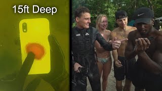Surprising People With Their Phones I Found Underwater! (Their Reactions, Pricel