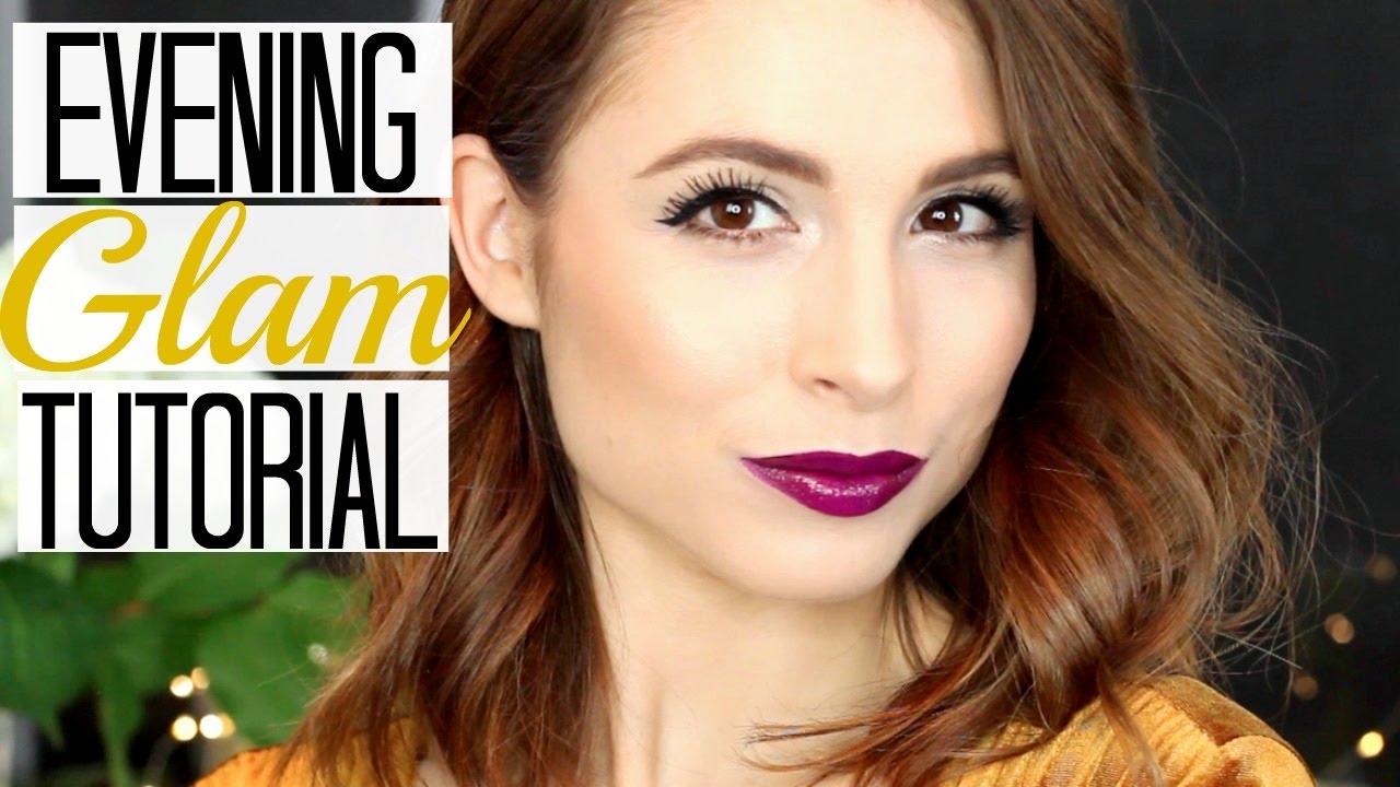 RED CARPET GLAM MAKEUP & VIOLET LIPSTICK | TUTORIAL - YouTube