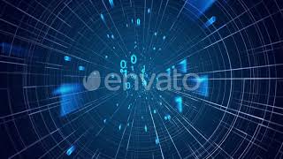 Digital Binary Data Tunnel - Stock Video