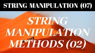 String Manipulation Methods (02) In Python