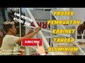 Membuat lemari tangga Aluminium | Pintu cermin