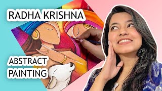 Radha Krishna Painting | Krishna Painting Step by Step for Beginners | Canvas Painting