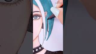 Cute girl VS Punk girl || Punk girl episode #satisfying #painting #creativeart