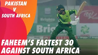 Faheem Ashraf's Fastest 30 Against South Africa | Pakistan vs South Africa | 2nd T20I 2021 | ME2T