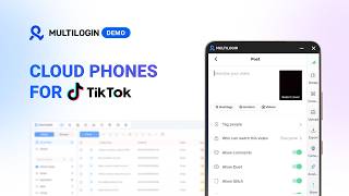 Manage multiple TikTok accounts with cloud phones in Multilogin 📱
