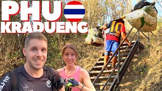 🇹🇭Camping in PHU KRADUENG National Park Thailand Travel Vlog:hiking, mountainbiking,Isan Thai food