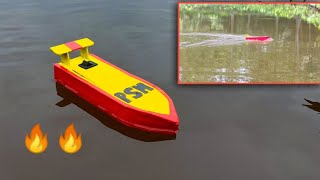 Upgrading the DIY rc speed boat and making it even more faster and powerful ⚡ - DIY powerful boat