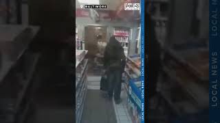 Shoplifters at Baltimore City gas station caught on camera