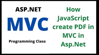 How javascript create pdf in mvc in asp.net