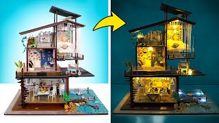 Construindo Casa de Praia em Miniatura que Brilha no Escuro