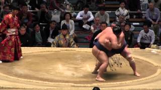 【史上6人目900勝目】 若の里 vs 大道　 2015大相撲三月場所2日目 Wakanosato vs Daido SUMO