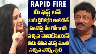 Ram Gopal Varma Funny Answers in Rapid Fire| RGV Rapid Fire Interview | Friday Poster