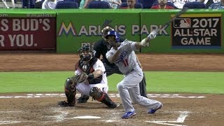 LAD@MIA: Rollins drives in two on single to right