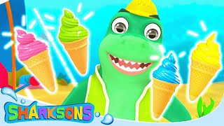 Colorful Ice Cream Song | The Sharksons - Songs for Kids | Nursery Rhymes & Kids Songs