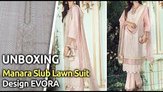 Latest Stylish MANARA Lawn Collection 2019 | Pakistani Unstitched Lawn Suits Design EVORA