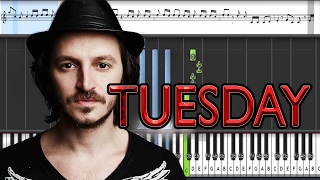 Burak Yeter - Tuesday ft. Danelle Sandoval (Piano tutorial)